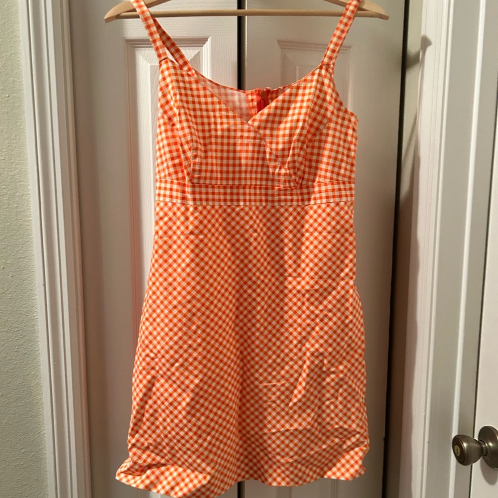Orange Gingham Sundress
